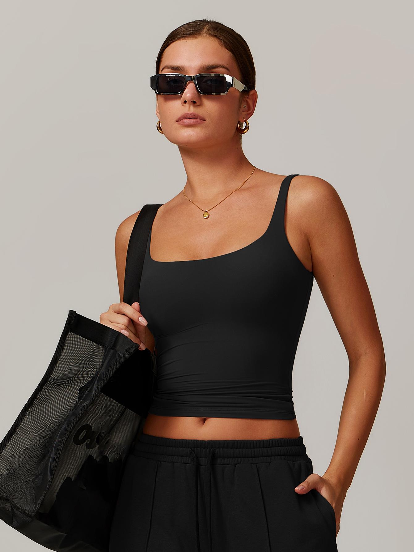 MASKERT Women's Sports Tank Top Soft Casual Stretchy Workout Top for Yoga Gym Running