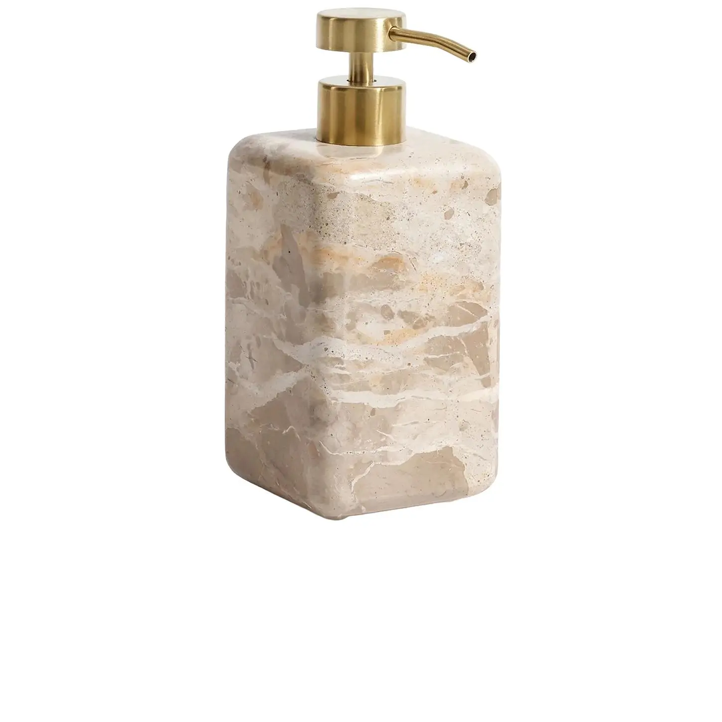 The Favorites Marble Soap And Lotion Dispenser in Crema Fossil