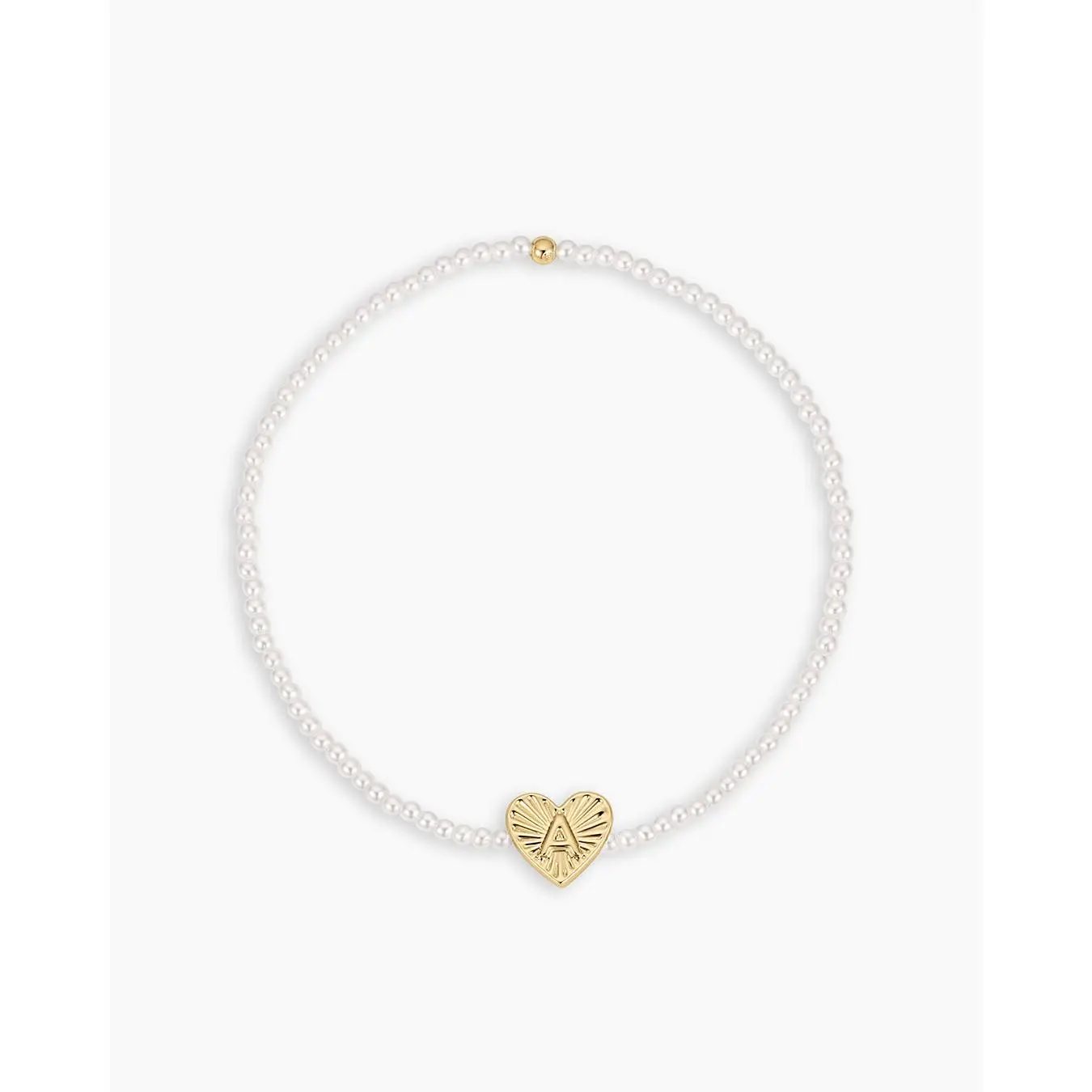 gorjana – Pearl Vintage Heart Bracelet – 18K Gold-Plated Bracelet with Heart-Shaped Pearl Charm – Elegant, Timeless & Layer-Friendly