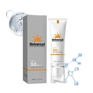 Sunscreen to prevent sunburn and tanning, Universal Tinted Face Moisturizer Sunscreen, SPF 50 PA+++, Water Resistant And Non-Greasy,For All Type Skin Facial Skincare