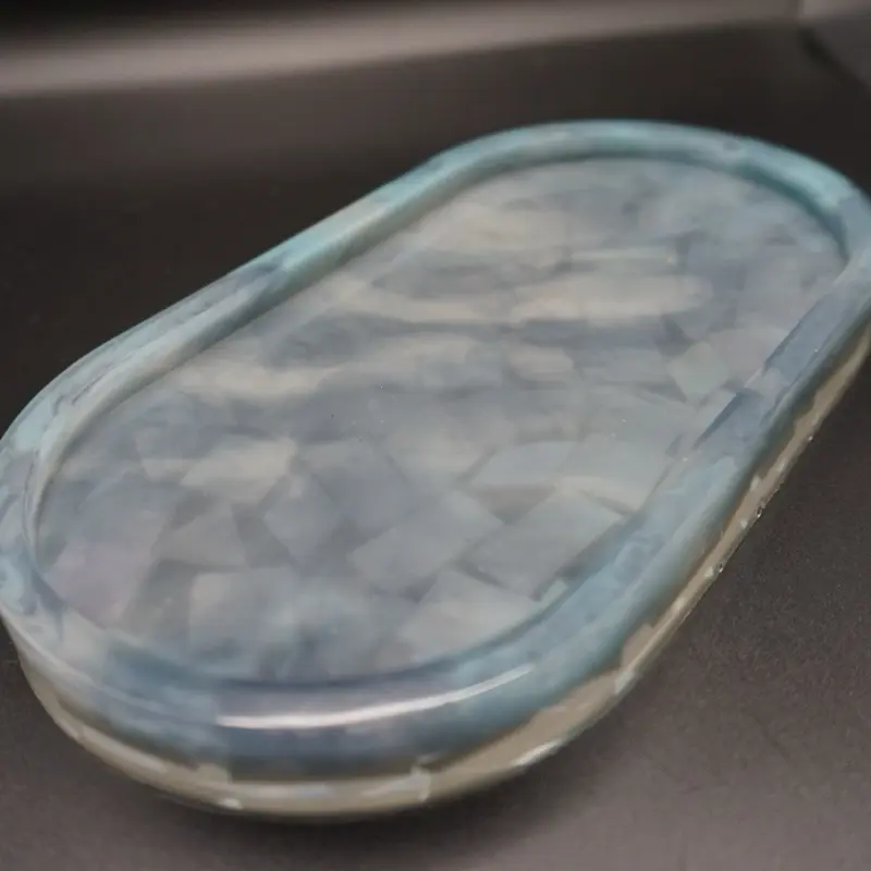 Opal Drift – Resin Mist Vanity Tray