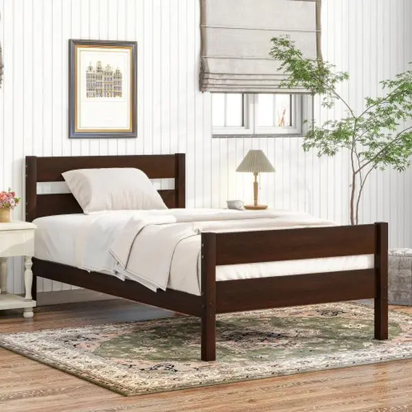 Bellemave  Twin Bed with Headboard and Footboard,It's not just a 'bed', but a 'solution to a good sleep'