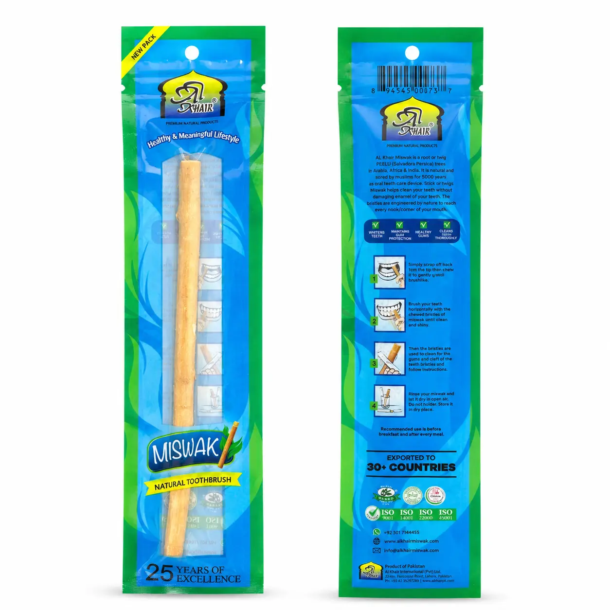 Sewak Miswak Natural Toothbrush Stick - Dental Hygiene, Oral Care for Daily Usage