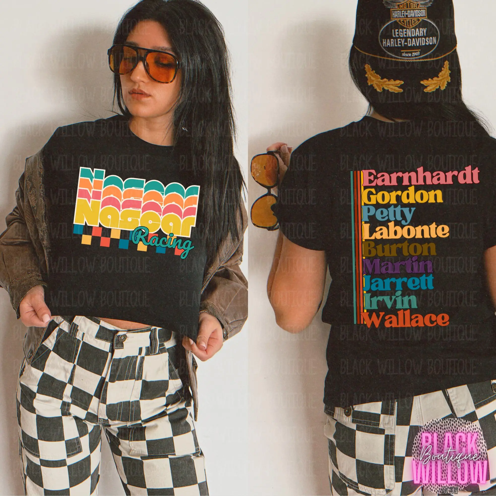 Checkered Flag Crew Tee Or Sweatshirt