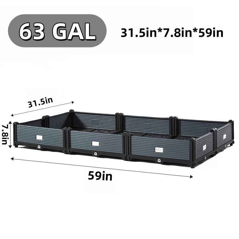 [Gardener's Choice] 3-6 pcs Stackable Raised Garden Beds, Outdoor/Indoor Planters, up to 10 Different Configs Decided by you, Suitable for Flowers/Herbs/Vegetables with Smart Drainage/Water System, Durable Material, Tool-free Installation