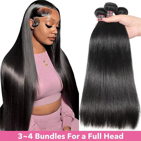 Uwigs Straight/Body Wave Hair Bundles Raw Hair Bundles 1 3 4 Bundles Quick Weave Extensions Human Hair Bundles 100g/piece SpringFresh