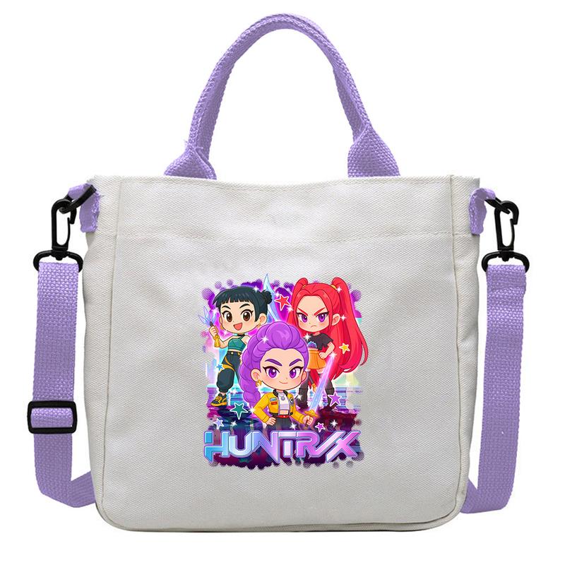 K-Pop Demon 2 Hunter Shoulder Bag – Cute Cartoon Rumi, Mira & Zoey Print Crossbody Tote, Large Capacity Gift Bag