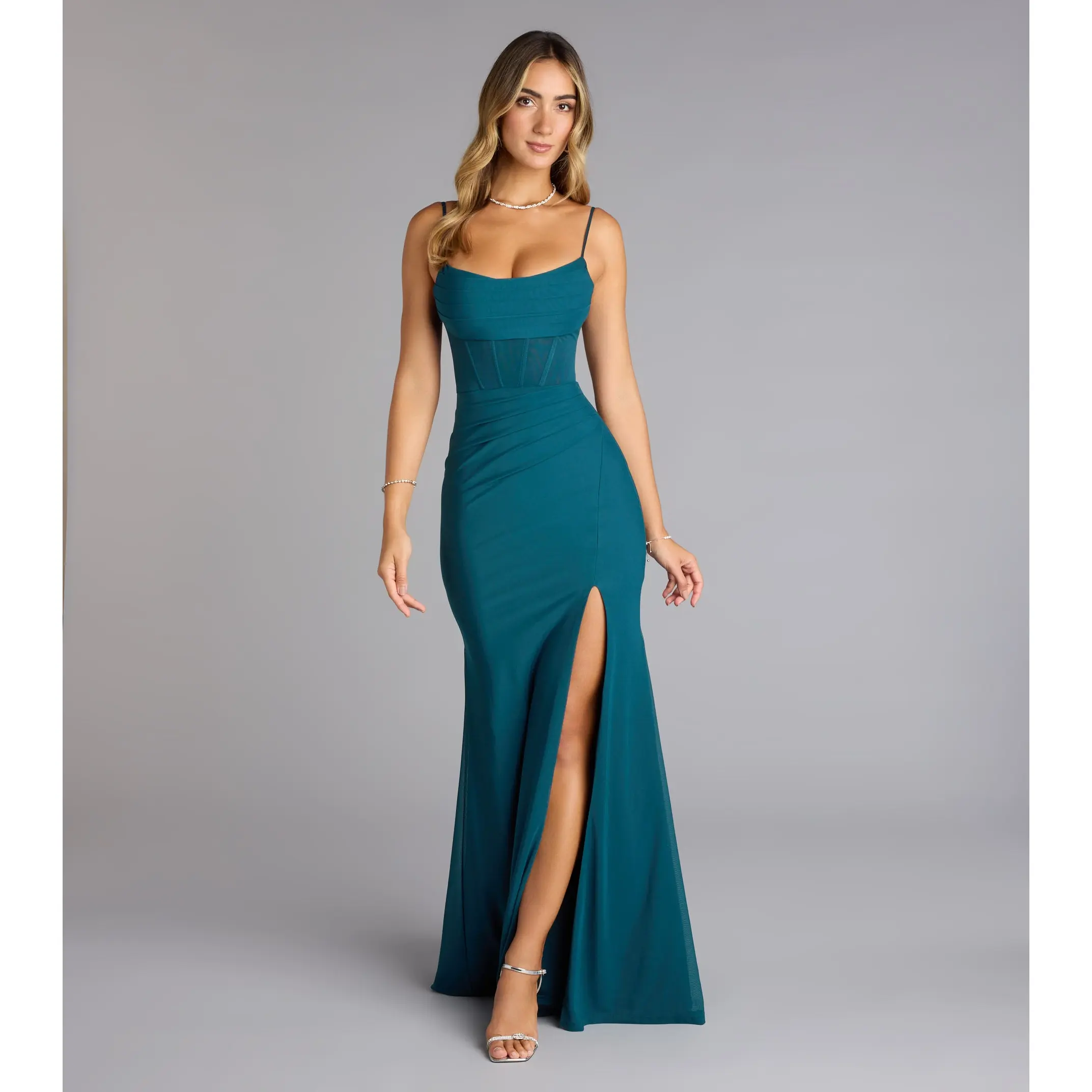 Marabella Mesh Corset Mermaid Formal Dress