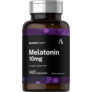 Berkshire Labs Melatonin 10mg | 140 Quick Release Capsules | Extra Strength Formula | Non-GMO, Gluten Free Supplement
