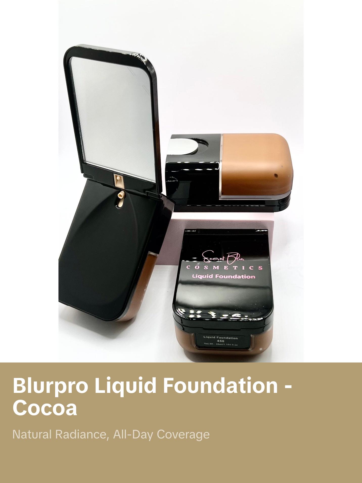 BlurPro Liquid Foundation - Cocoa Puffed, Lightweight, Moisturizing Formula, Concealer, Hydrating, Makeup, Oil, Fragrance BlurPro Liquid Foundation - Cocoa Puffed, Lightweight, Moisturizing Formula, Concealer, Hydrating, Makeup, Oil, Fragrance