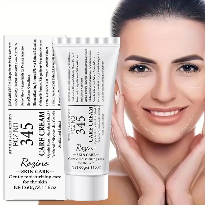 ROZINO 345 Care Cream - Gentle Facial Moisturizer for All Skin Types, 60g, Contains No Ingredients Specified, Moisturizes & Soothes