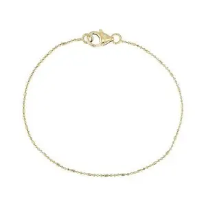 JTV 18k Yellow Gold Over Bronze 1.25mm Bead Bracelet