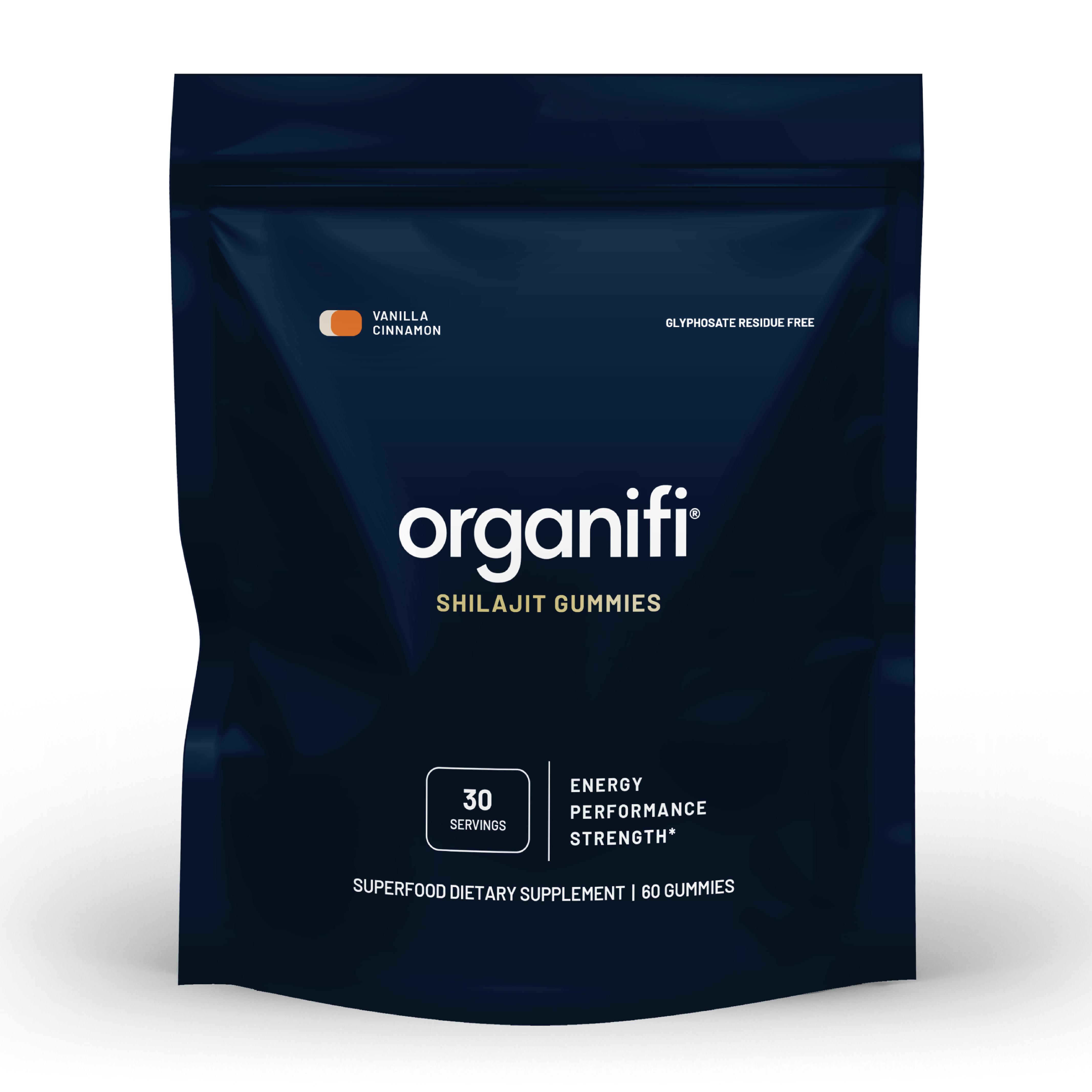 Organifi Premium Shilajit Gummies - Health, Fitness, and Dietary Supplementation - Natural Edible