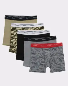 Hanes Originals Boys' Boxer Brief Underwear 5-pack Multi Pack Comfortable Fit Soft Stretch Fabric Breathable Brobb4