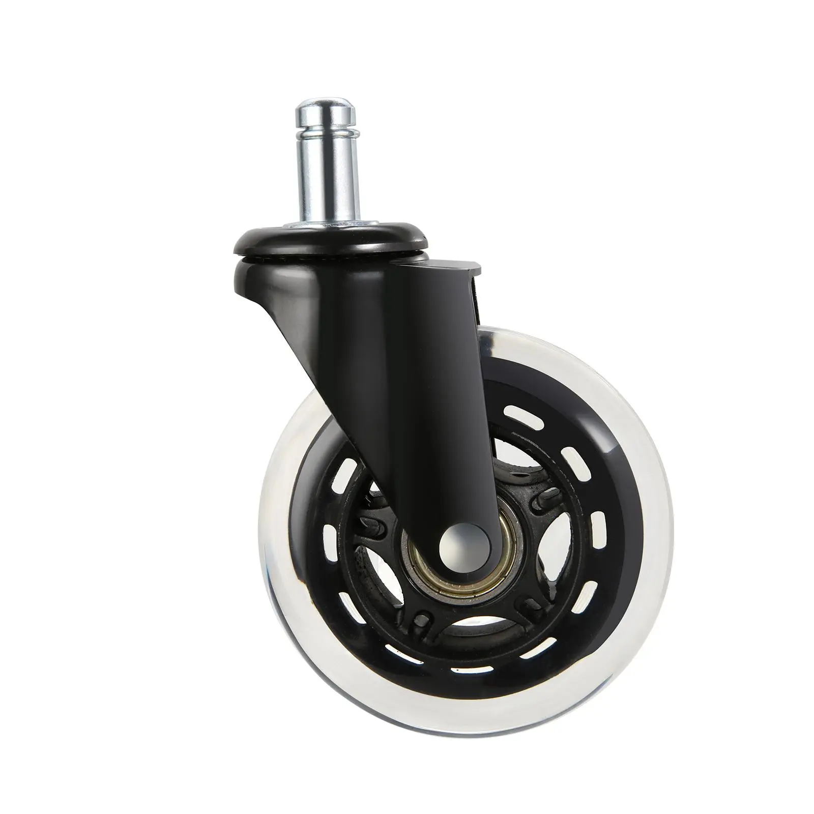 VEVOR 5-Piece Chair Casters Set with Ball Bearings, 3-in Polyurethane Wheels, 360° Free Spin, Silence, Scratch-Safe Tread, 130 lbs Heavy-Duty Load, Easy Swap, Universal Fit for Computer Gaming Desk Chairs (Father's Day Gift)