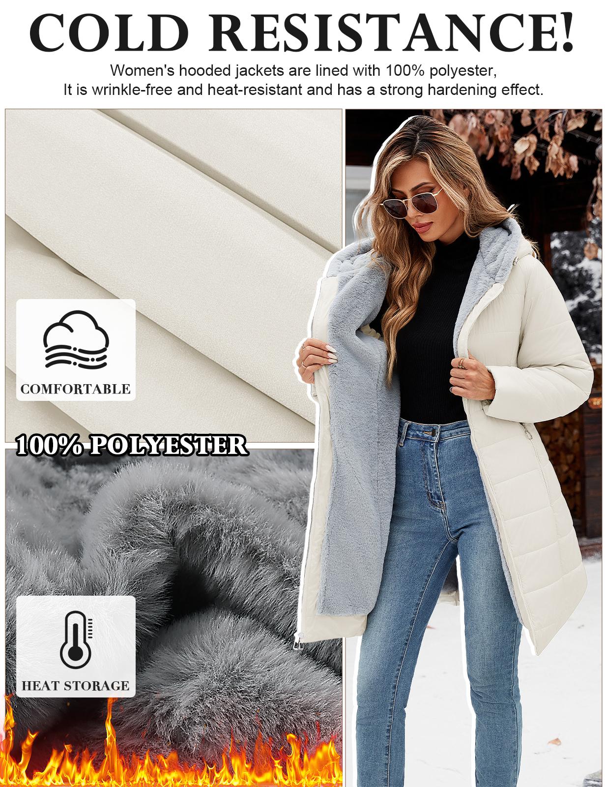 UMIPUBO Women's Winter Windproof Fur Warm Slim Fit Down Jacket - Waterproof Long Ski Coat for Commuting UMIPUBO Women's Winter Windproof Fur Warm Slim Fit Down Jacket - Waterproof Long Ski Coat for Commuting