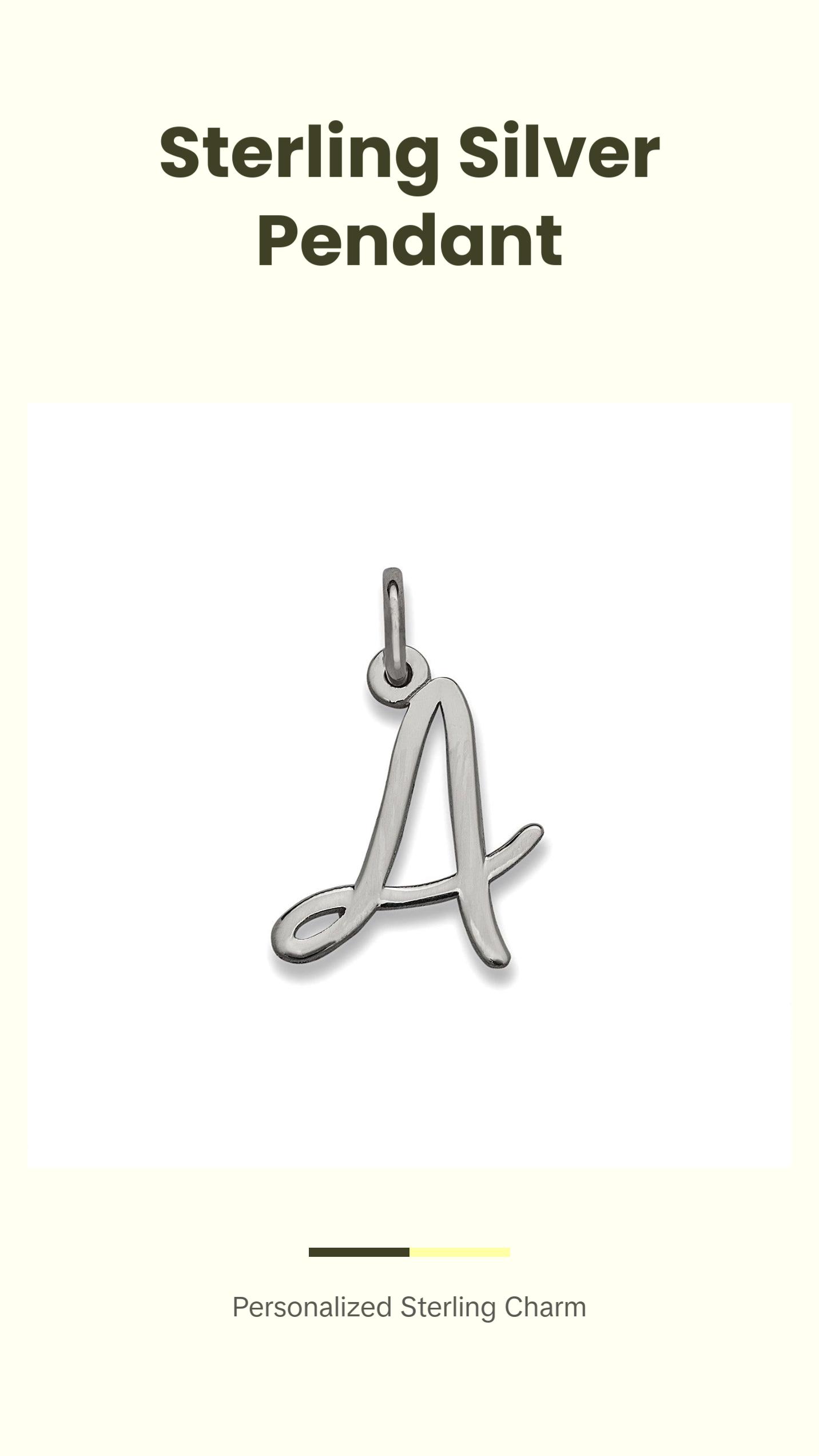 Magnolia 925 Sterling Silver Initial Pendant