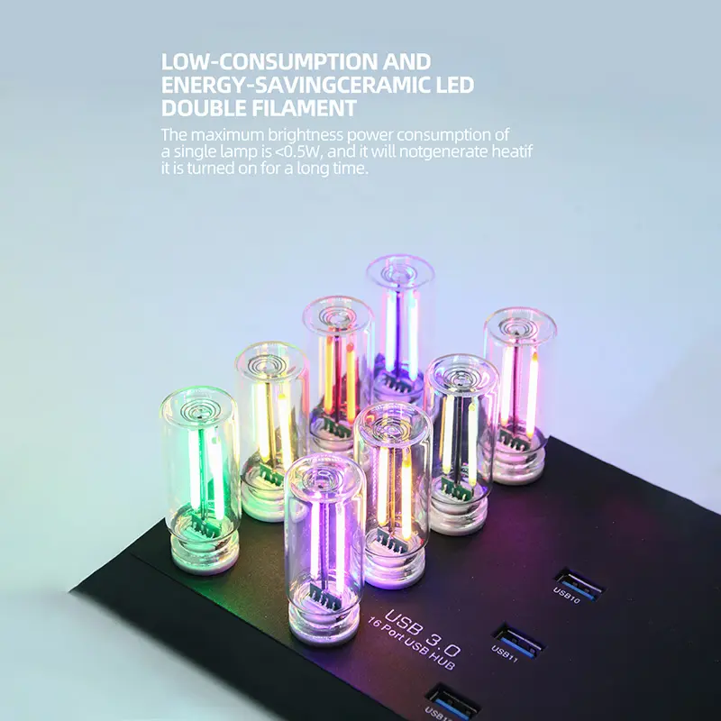 2PCS Multi-Functional Touch Dimmable Interior LED Vehicle Nightlight Set - USB Power Supply, Colorful Atmosphere LED Lights for Cars and Bedrooms, Ambient Lights