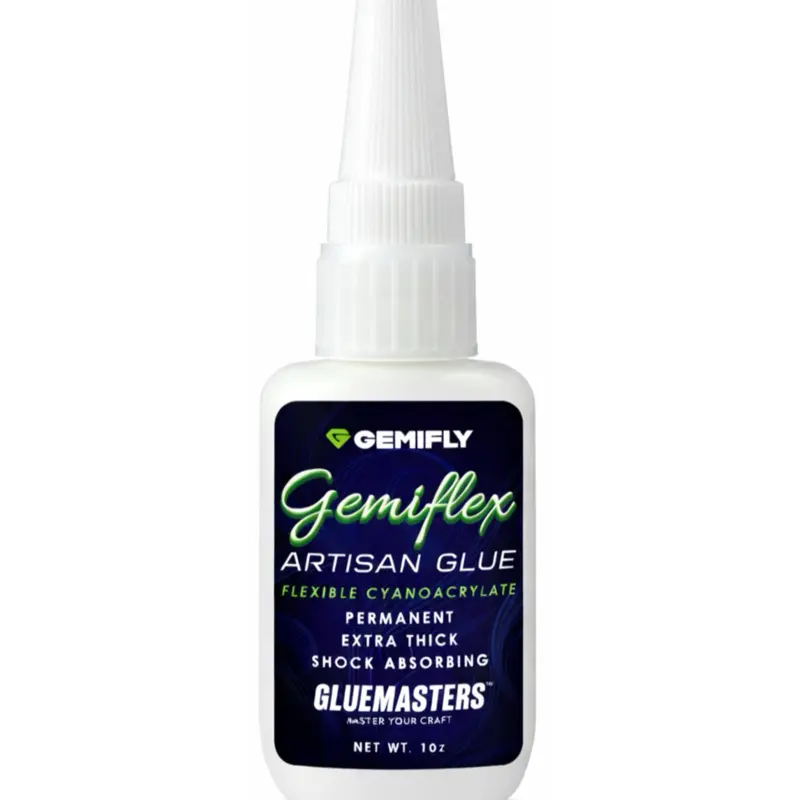Gluemasters GEMIFLEX Artisan Glue by Gluemasters USA Fast Strong Flexible Cyanoacrylate with 12 Precision Tips for Artists