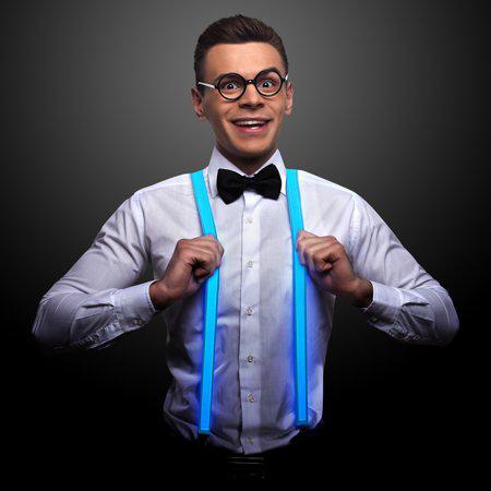 Blue LED Light Up Suspenders for Men and Women - Perfect for Any Season