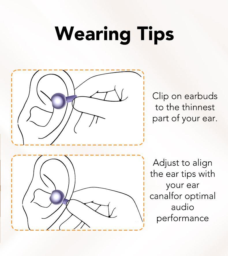 [Valentine's Day] Tukio 2026 M100 Fashion Clip-On Earphones, featuring interchangeable earring accessories, an audio-visual touchscreen, and wireless audio transmission technology. Equipped with Bluetooth 6.0 for faster and more stable connections