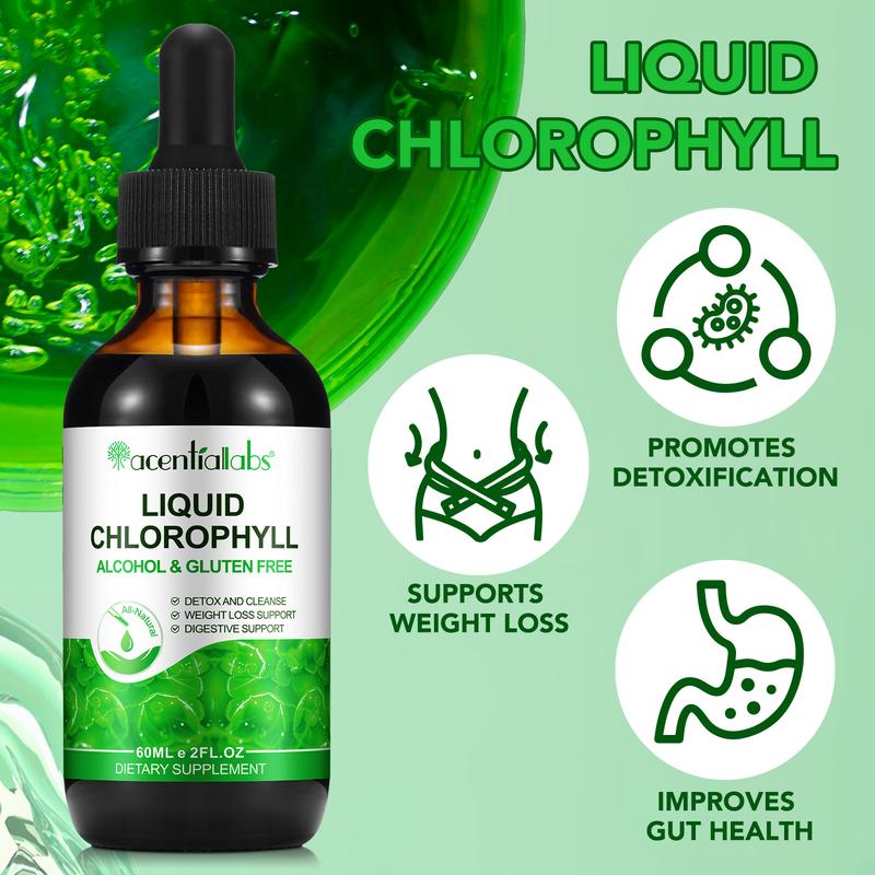 Acentiallabs Liquid Chlorophyll Drops 4 Month Supply Natural Deodorant Detox Gut Support Liver Dietary Vitamin Edible Fitness Supplement Acentiallabs Liquid Chlorophyll Drops 4 Month Supply Natural Deodorant Detox Gut Support Liver Dietary Vitamin Edible Fitness Supplement