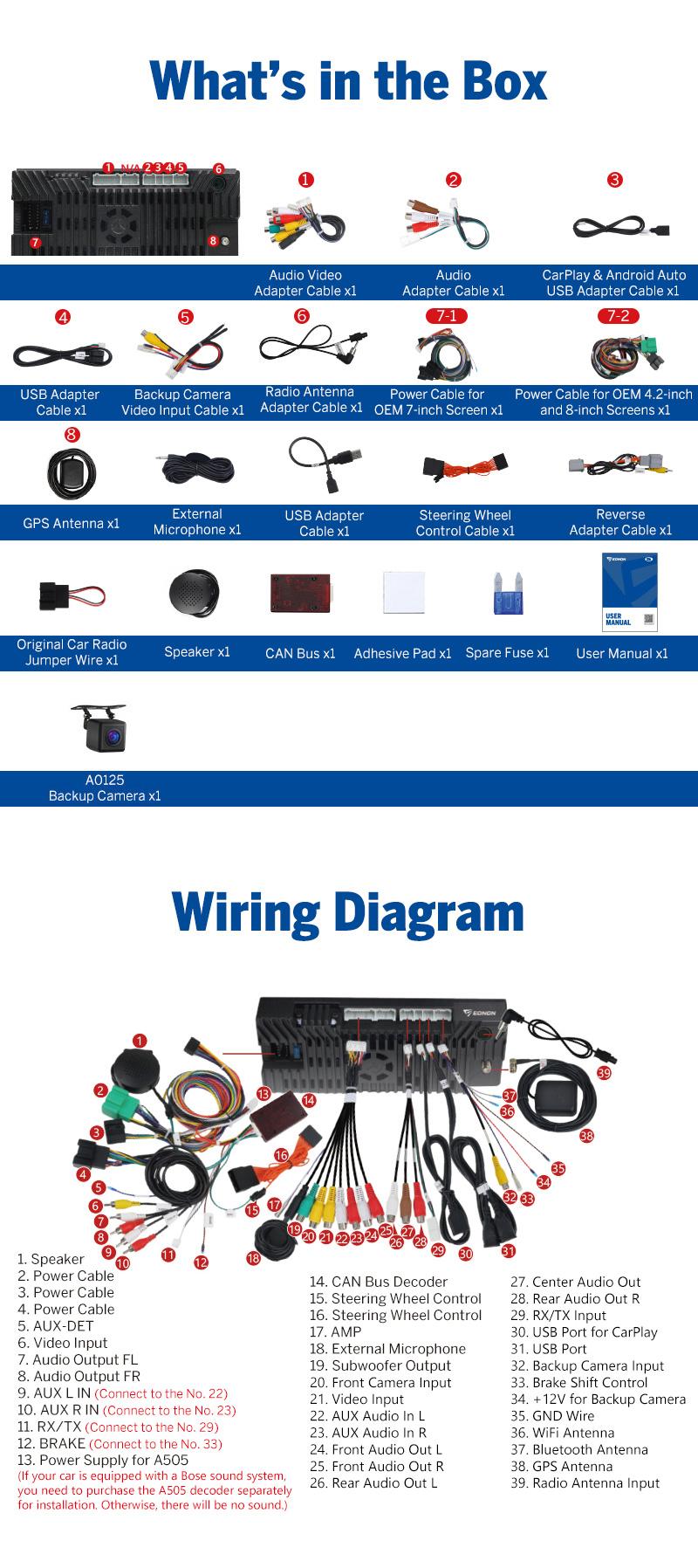 Eonon Car Stereo for Chevy Silverado GMC Sierra 2014-2018 Android 13/14 Head Unit with Wired/ Wireless CarPlay Android Auto 10.1" Car Radio Touch Screen SWC Sub BT Backup Camera Dashboard Upgrade - GMSX7A / GMSX6S2