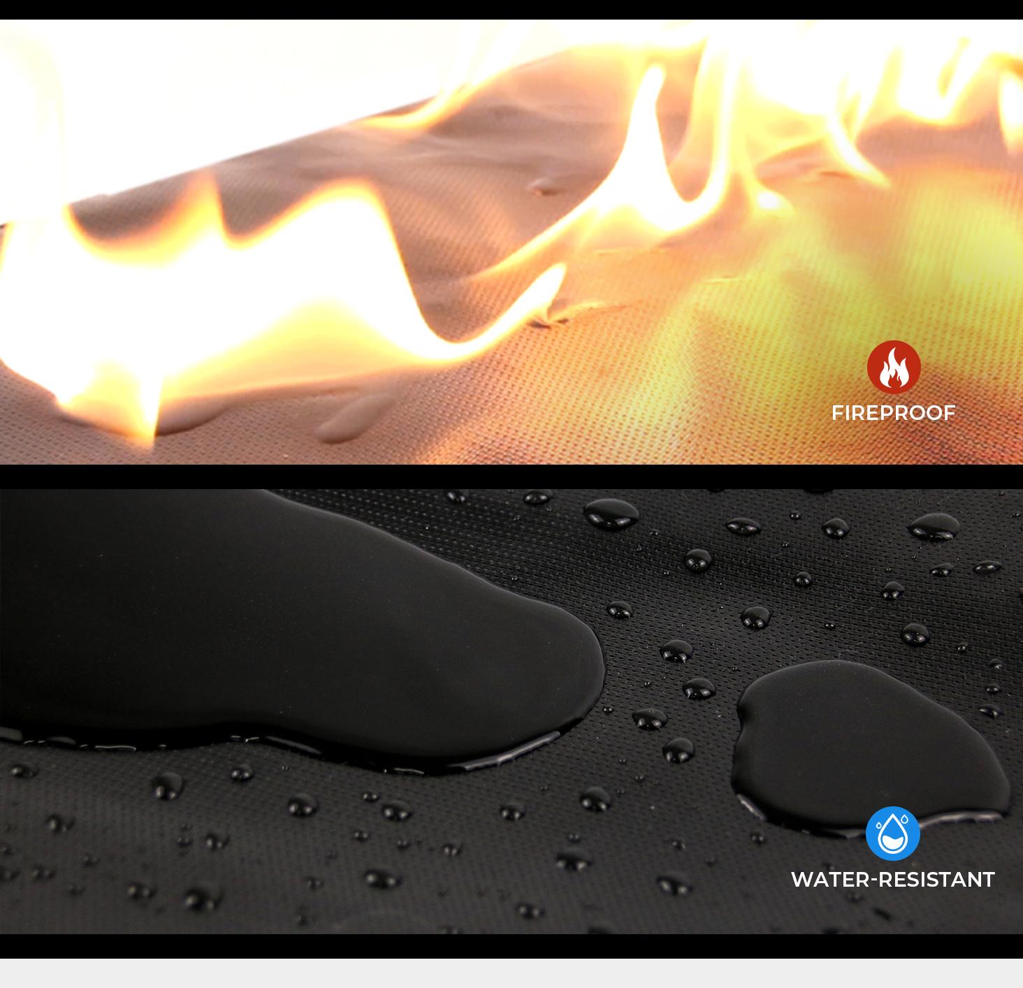 ROLOWAY Fireproof Document Bag with Lock (17 x 11.8 x 5 inch)(Black) electric safe