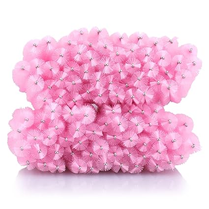 50PCS Pink Crystal Lash Wands – Stylish, Disposable Spoolies for Perfect Lash Extensions, Brows & Makeup Magic Brush Mascara Cosmetic