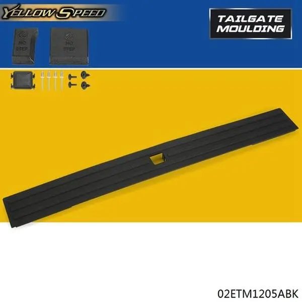ALLGOOD Tailgate Moulding Cover with Flexible Step (FL3Z9940602B) for 2015-2019 Ford F150 Truck, 1 Set Paint Match Automotive Car Accessory, Lightweight Vehicle Exterior Decoration