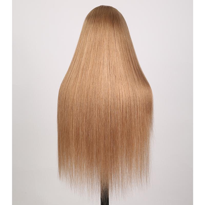 Megalook 13x6 Three-Go Glueless Lace Front Human Hair Wig CB Ombre Blond Silky Straight Fashion Color Pre Cut & Pre Plucked with Drawstring 100% Human Hair Wig More Health