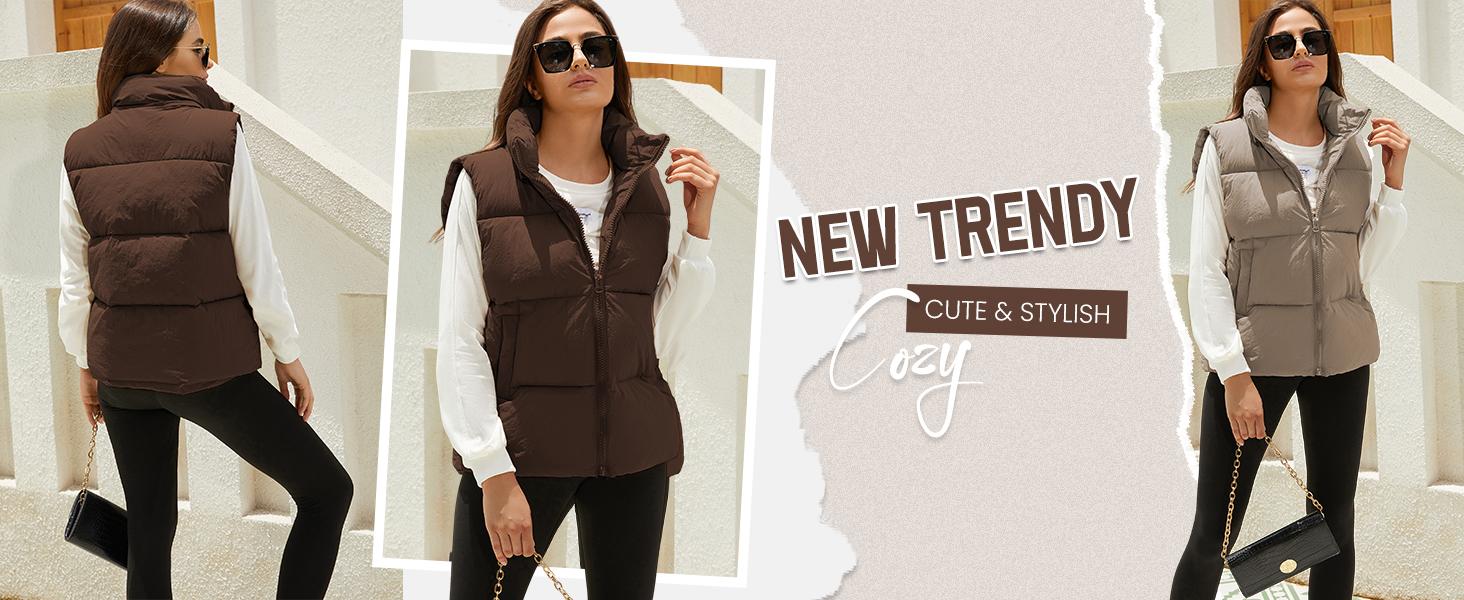 Tanming Womenswear Puffer Vest with Removable Hood | Lightweight Zip Up Vest with Detachable Hood and Pockets Casual Fall Winter Spring Sleeveless Outerwear Outfit