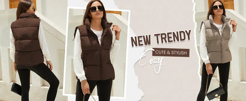 Tanming Womens Basic Hooded Puffer Vest Removable Hood Zip Up Sleeveless Jacket Lightweight Quilted Fall Winter Outerwear with Pockets