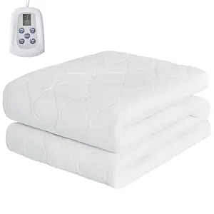 King Size Heated Mattress Pad (80×78″) – Extra-Wide Electric Warmer with Dual Controllers, 12 Heat Settings & 12-Hour Auto Shut-Off, Soft Quilted Design for Nighttime Comfort & Energy Efficiency
