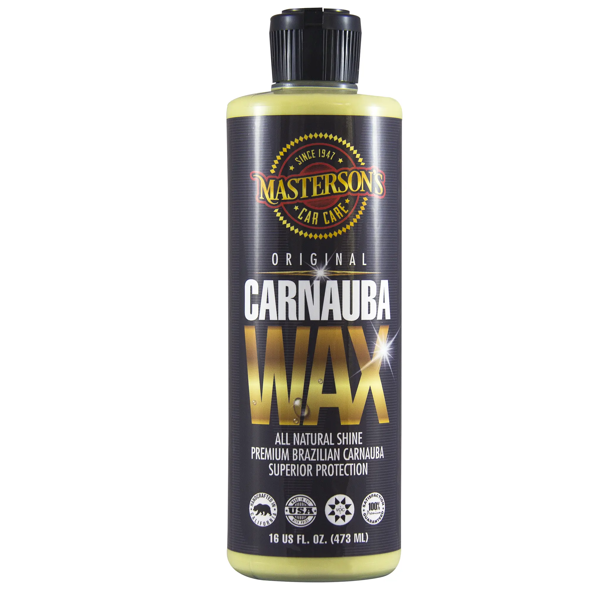 MASTERSON'S CAR CARE - ORIGINAL CARNAUBA WAX (16 oz) - MCC_101_16 - Brilliant Shine and Protection For Cars, Trucks, RVs, Motorcycles, Boats, Diy Car Care