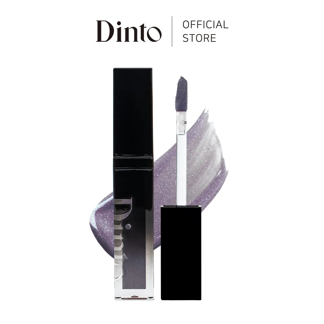 Dinto Pearl Kissed Plumping Lip Glace 0.14 fl. oz. | Glitter Lip Gloss | Plumper Gloss | Purple Gloss | Hydrating | Plumping | High Shine Finish | K-beauty