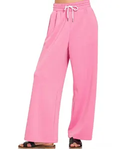 SCUBA ACTIVEWEAR COLLECTION DRAWSTRING ELASTIC WAIST RELAXED LEG PANT | Pink or Bright Navy