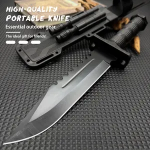 1 outdoor multi-functional straight knifeErgonomic ABS handle, suitable for outdoor rescue, camping, fishing and daily carrying - convenient, portable, ideal for daily carrying