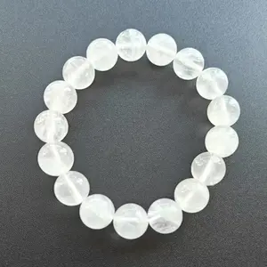 White Phantom Stone Bracelet | Promotes spiritual growth, purifies energy | Cultivates tolerance and compassion | Attracts good luck and wisdom | Provides cleansing and balance | Suitable for everyone | Blessed by a Taoist priest