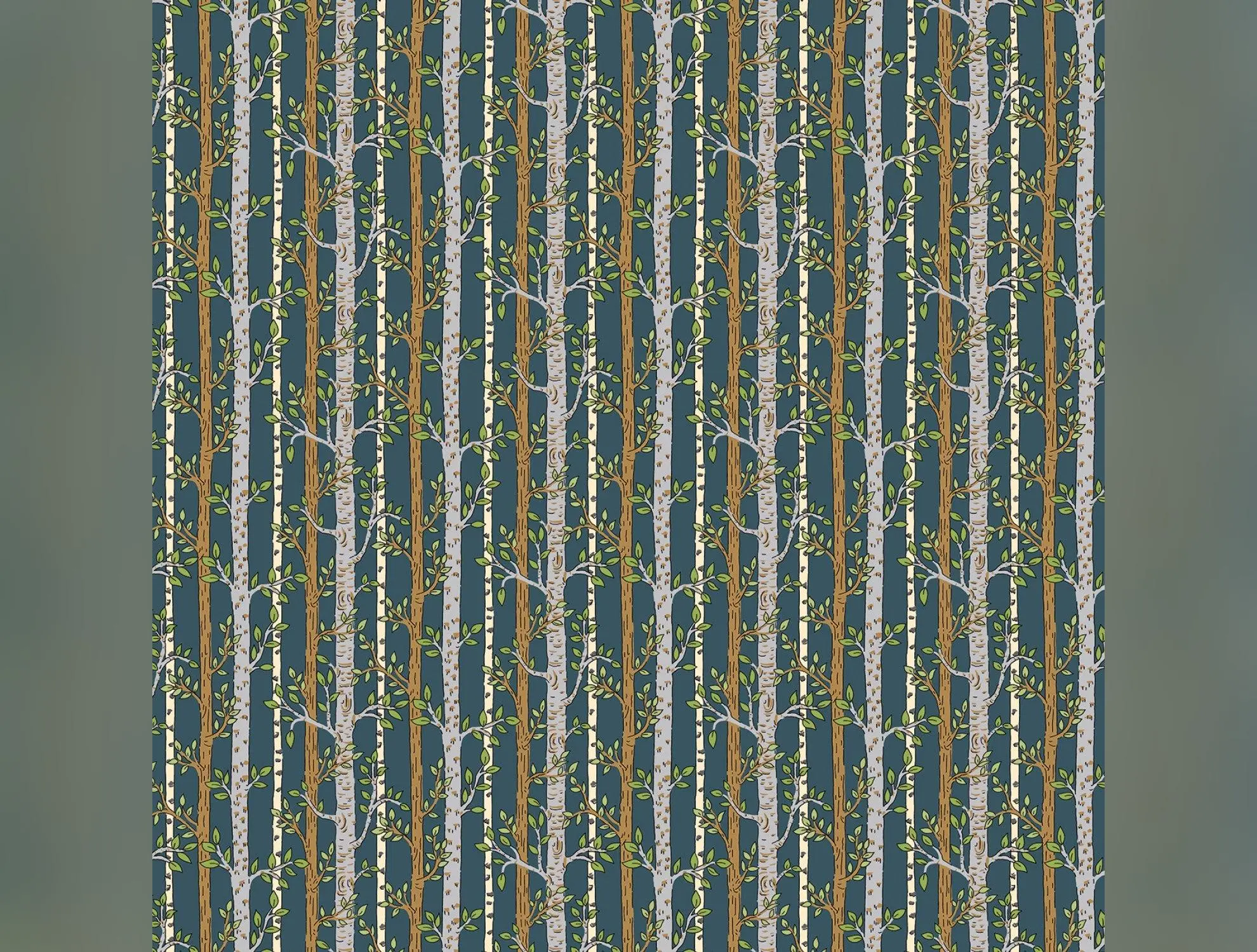 Woodland Walk - Misty Morning Into the Woods A by Liberty Fabrics