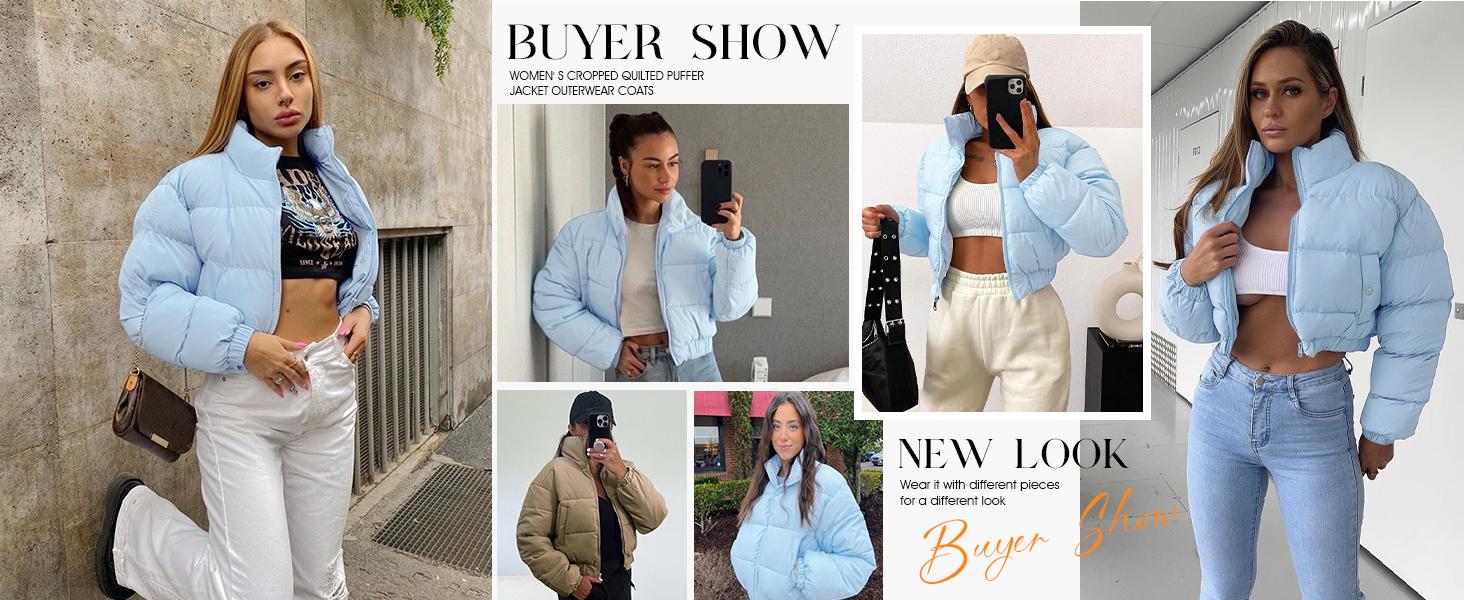 Arssm Women’s Cropped Quilted Jacket – Lightweight Zip-Up Winter Coat for Warmth & Stylish Streetwear