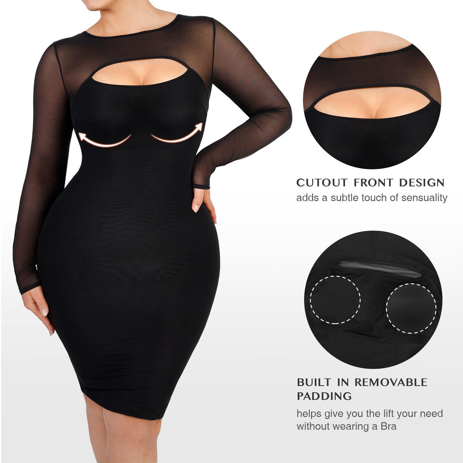FeelinGirl Mesh Long Sleeve Shapewear Bodysuit Soft Womenswear Breathable Valentine's Day Fabric Simple Springtok FeelinGirl Mesh Long Sleeve Shapewear Bodysuit Soft Womenswear Breathable Valentine's Day Fabric Simple Springtok