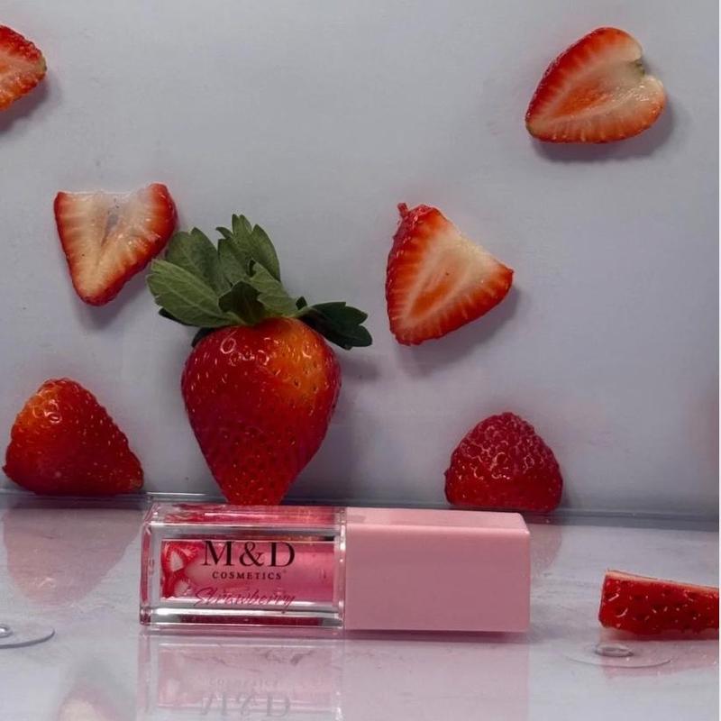 M&DCOSMETICS Strawberry Lip Gloss – Hydrating & Shiny