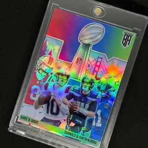 Super Bowl LX Custom Patriots vs Seahawks Card