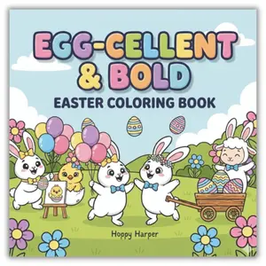 Egg-Cellent & Bold Coloring Book For Kids and Adults - Simple Bold & Easy Designs with Thick Outlines for Stress Relief and Relaxation