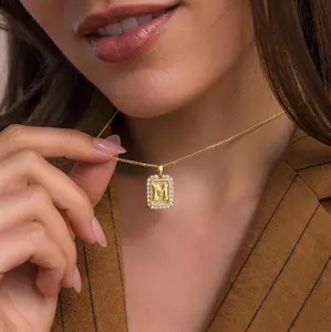 Dearmay Initial Necklace for Women Letter Necklace for Men Gold Initial Pendant for Men Initial Letter Pendant Elegant Jewelry Gifts for Girls Best Gift For Mother' s Day