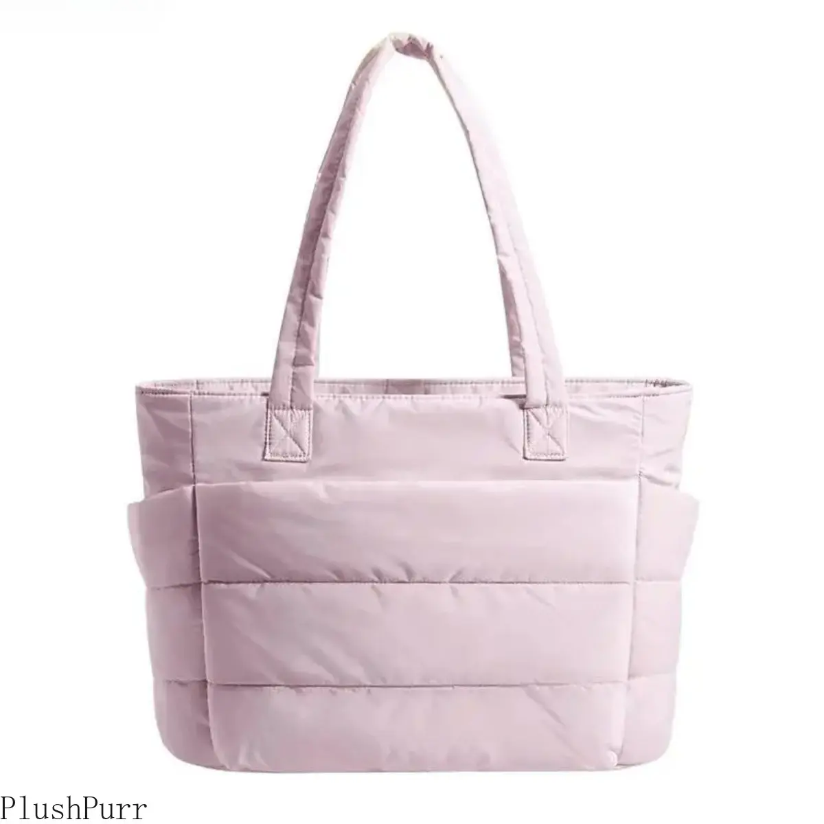 Women's Quilted Puffy Tote Bag - Quilted Purse, Lightweight 3-Size Laptop Work Bag with Multiple Compartments, Zipper for Travel, Tote Bags tiktokshopbacktoschool