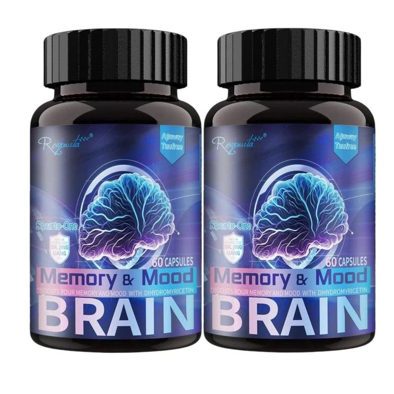 2-Pack Royavita Memory & Mood Capsules - Brain and Memory Capsules -120 Capsules Healthcare Dietary Supplement Vitamin Fitness