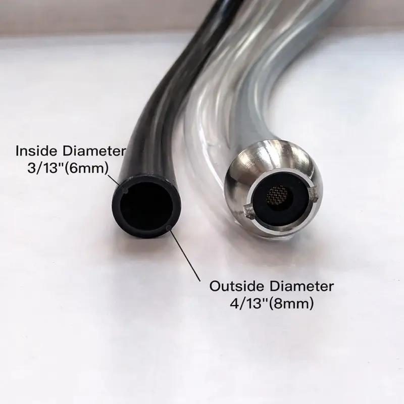 Foam cannon straw with metal ball filter Foam cannon straw with metal ball filter