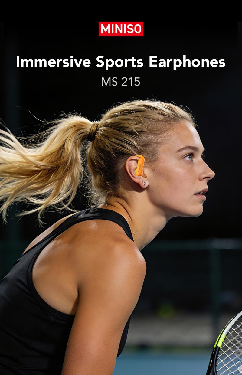 MINISO MS215 Wireless Bluetooth 6.0 In-Ear Headphones Open-Type Design High-Fidelity Sound Low Latency Comfortable Fit Ideal for Daily Use and Gifting